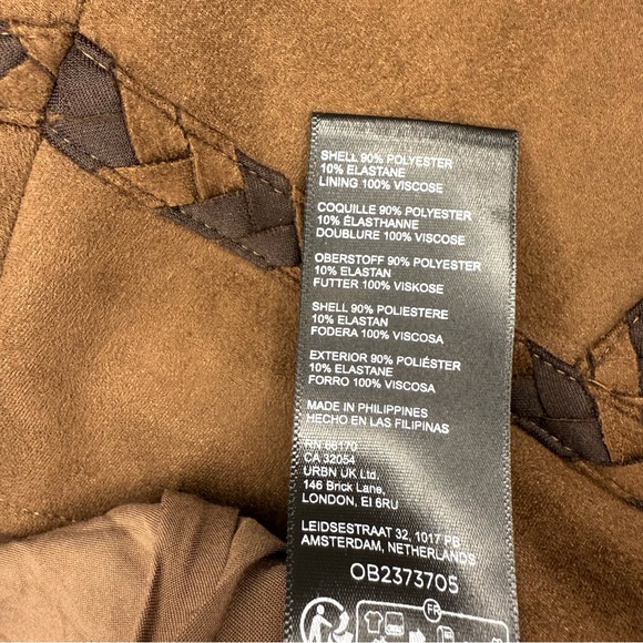 NWT Maeve Whipstitch A-Line Mini Skirt Brown Size XS Anthropologie - Picture 5 of 14